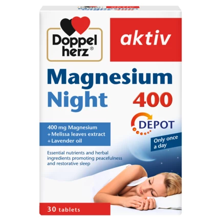 Doppelherz aktiv Magnesium 400 Night front view