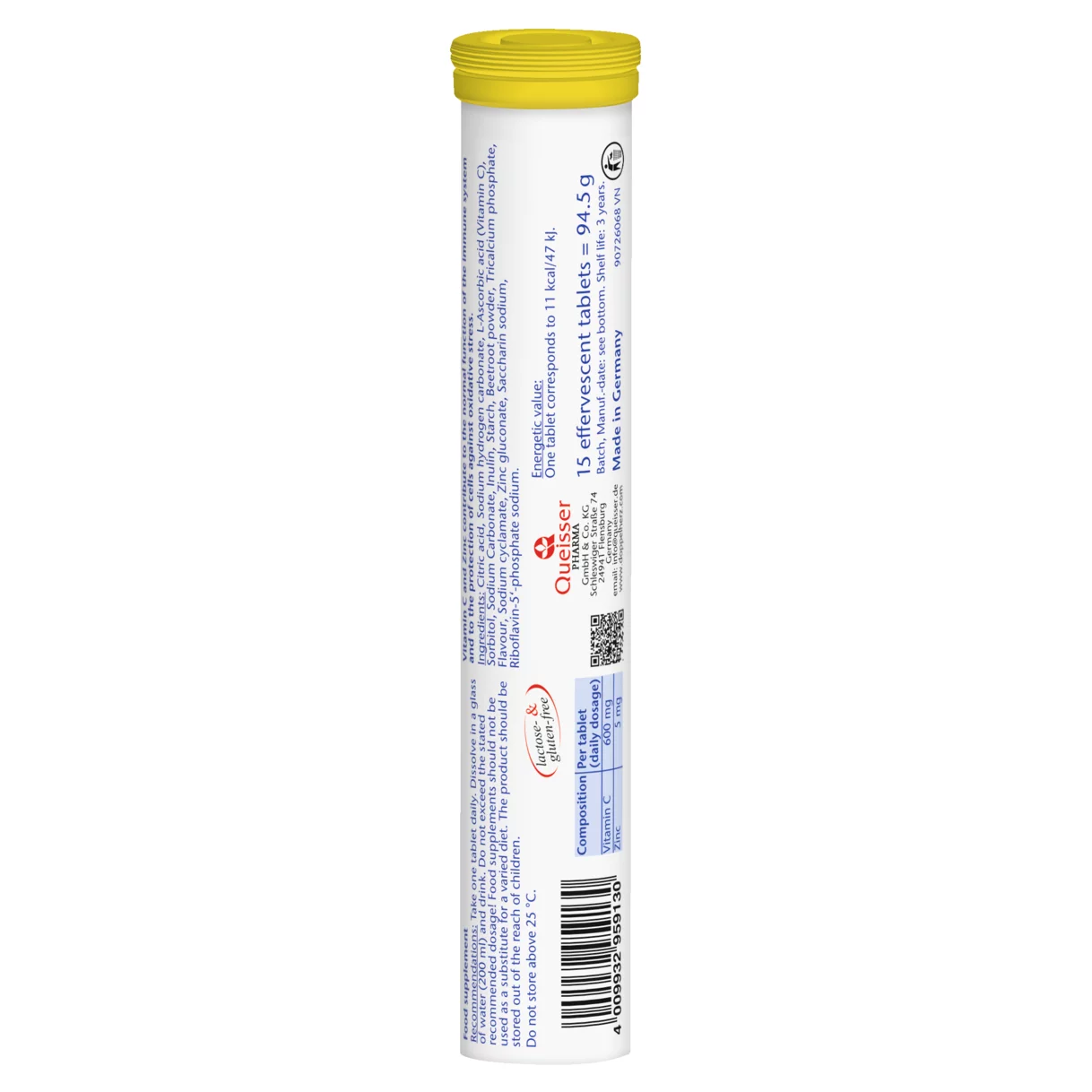 Doppelherz aktiv Vitamin C + Zinc side view left
